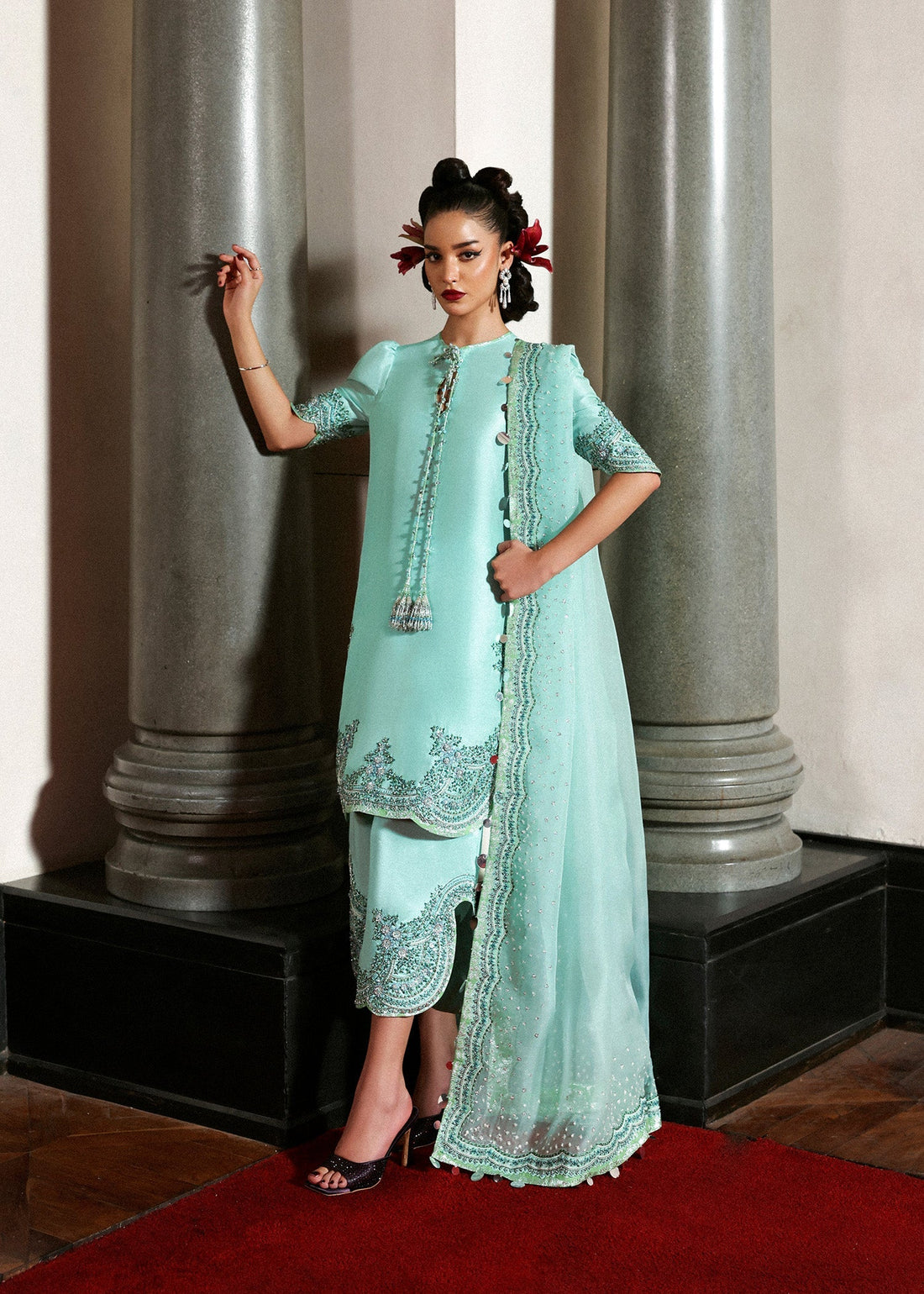 Hussain Rehar I The Scent Luxury Pret 25 I Mynt - by Libasekhas UK - Registered Vendor of : Hussain Rehar - 100% Original Designer Dress
