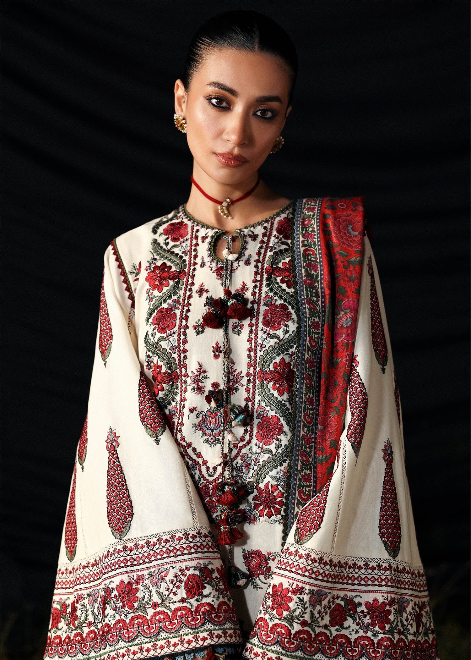 Hussain Rehar | Khaddar 25 | Gulban - by Libasekhas UK - Registered Vendor of : Hussain Rehar - 100% Original Designer Dress