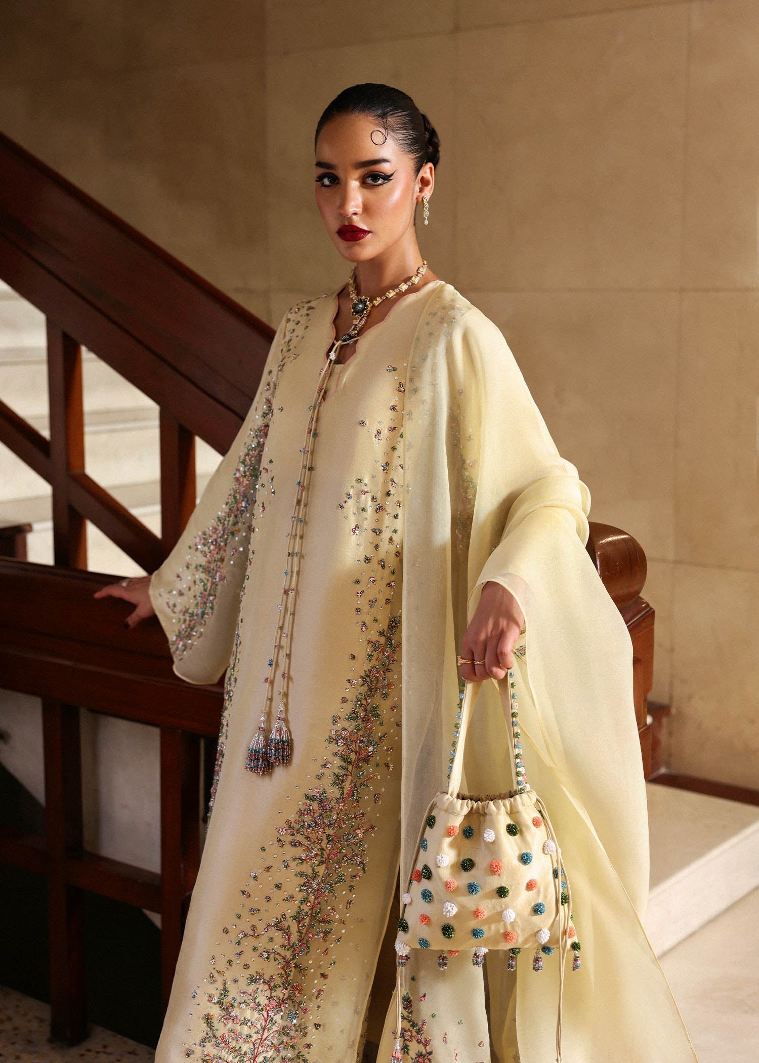 Hussain Rehar I The Scent Luxury Pret 25 I Ciel - by Libasekhas UK - Registered Vendor of : Hussain Rehar - 100% Original Designer Dress