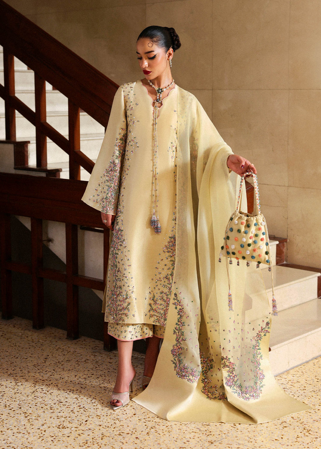 Hussain Rehar I The Scent Luxury Pret 25 I Ciel - by Libasekhas UK - Registered Vendor of : Hussain Rehar - 100% Original Designer Dress