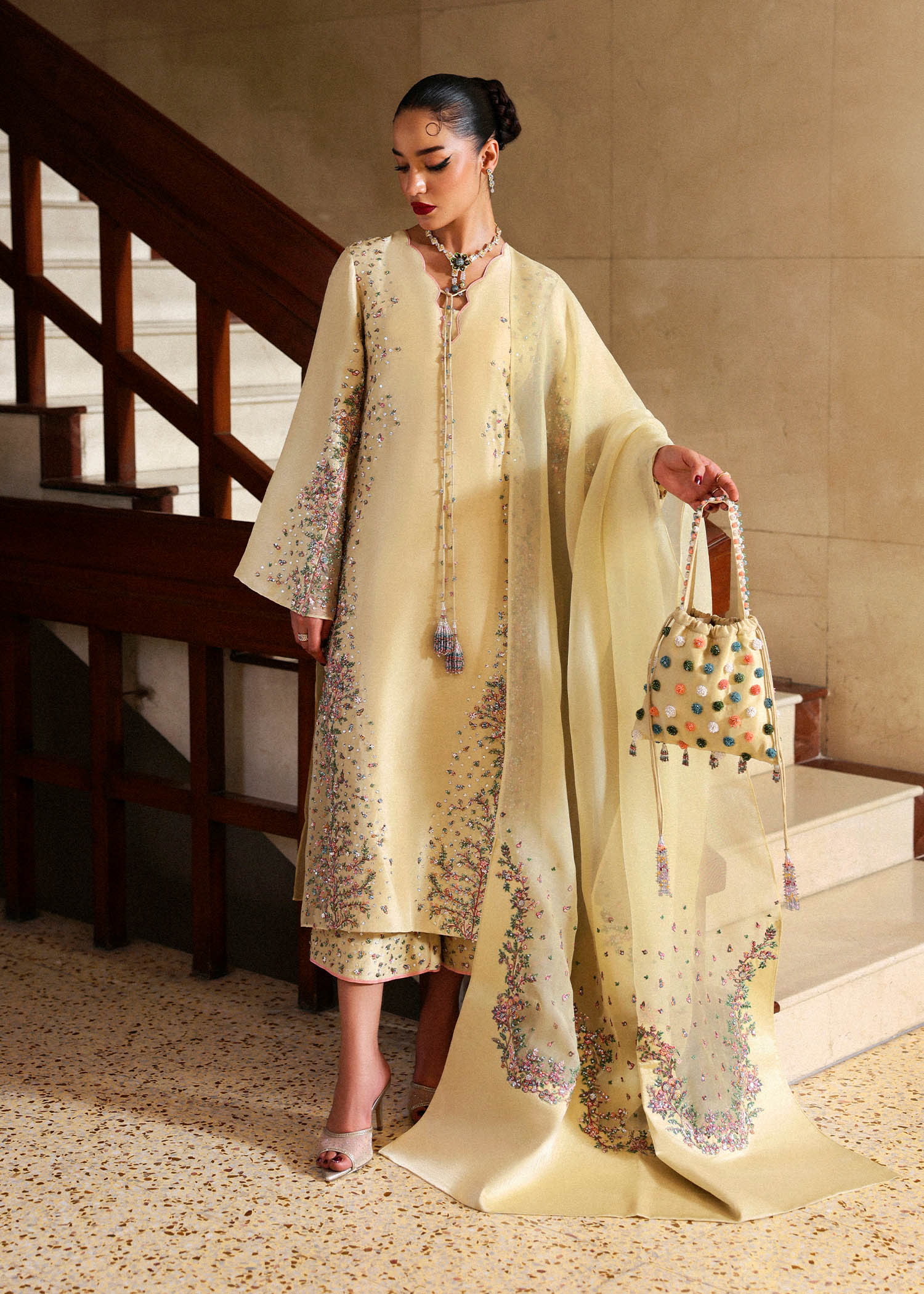 Hussain Rehar I The Scent Luxury Pret 25 I Ciel - by Libasekhas UK - Registered Vendor of : Hussain Rehar - 100% Original Designer Dress