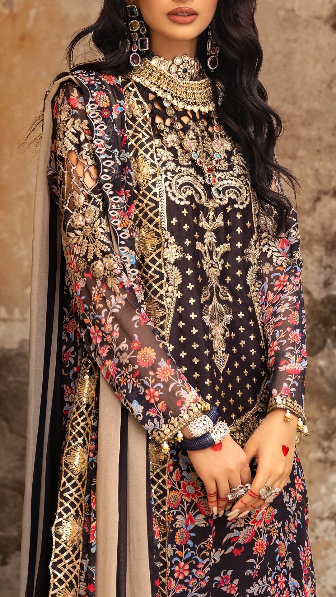 Charizma | Vasl Chiffon Collection | VSL25-09 - by - Libasekhas UK - Registered Vendor of : Charizma - 100% Original Designer Dresss