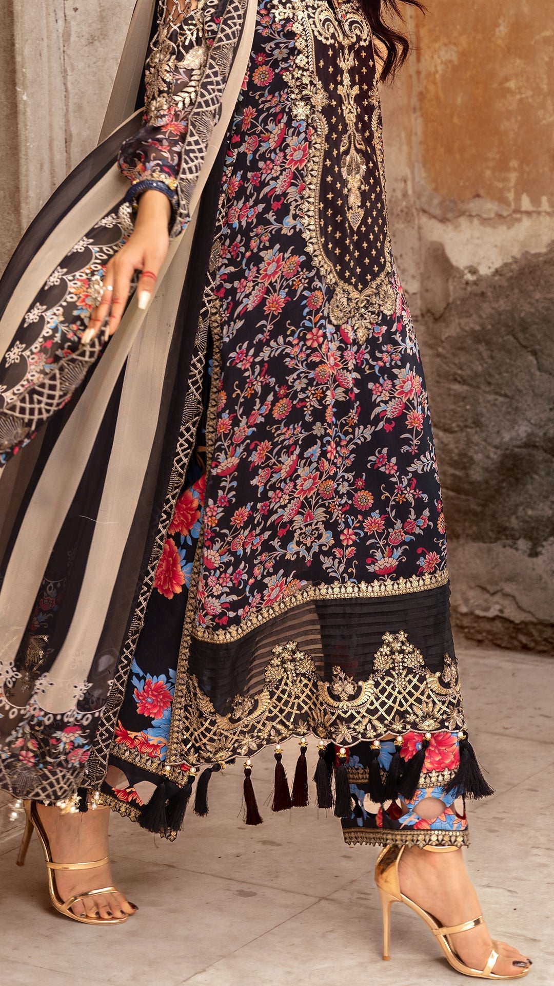 Charizma | Vasl Chiffon Collection | VSL25-09 - by - Libasekhas UK - Registered Vendor of : Charizma - 100% Original Designer Dresss