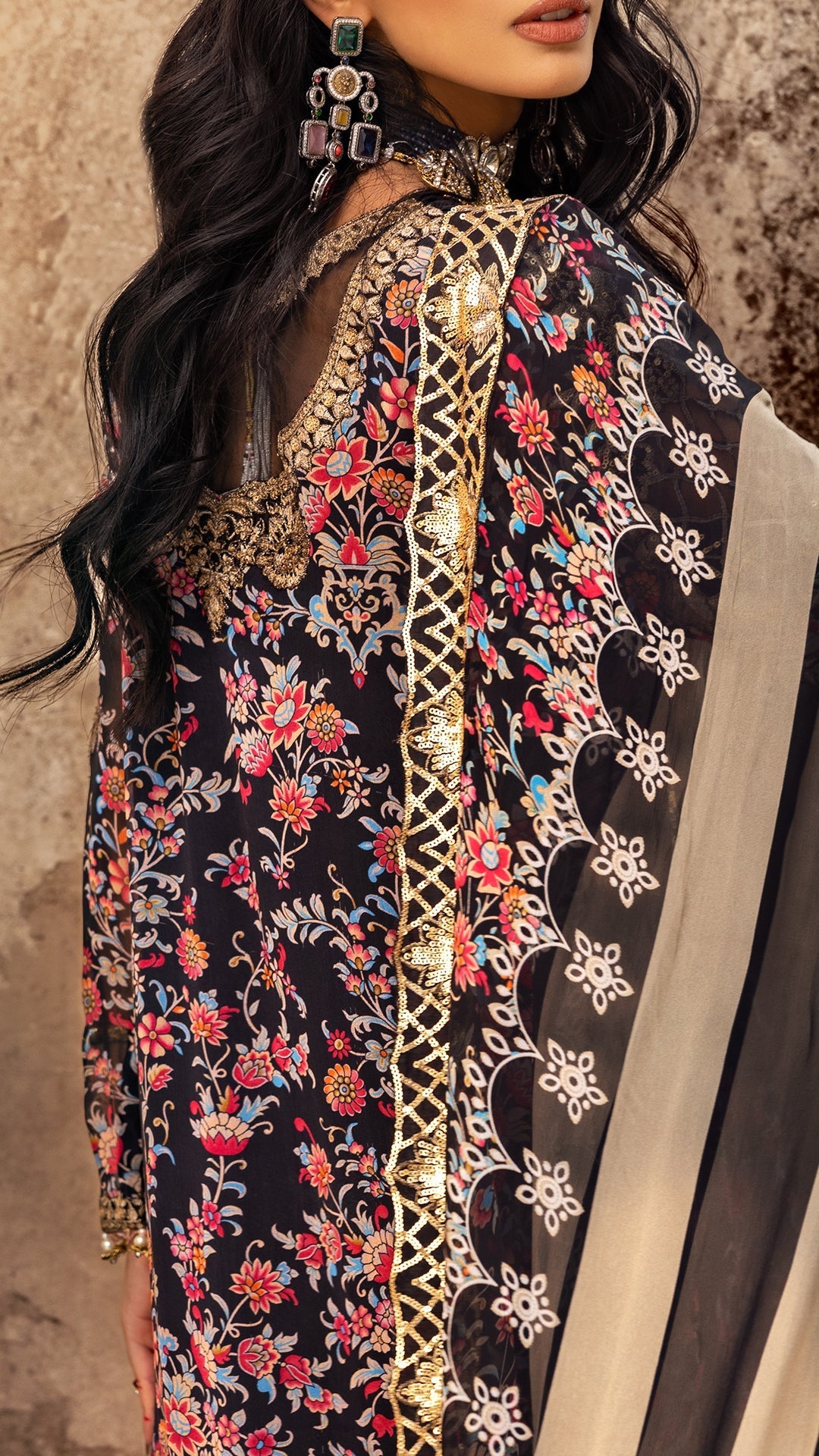 Charizma | Vasl Chiffon Collection | VSL25-09 - by - Libasekhas UK - Registered Vendor of : Charizma - 100% Original Designer Dresss