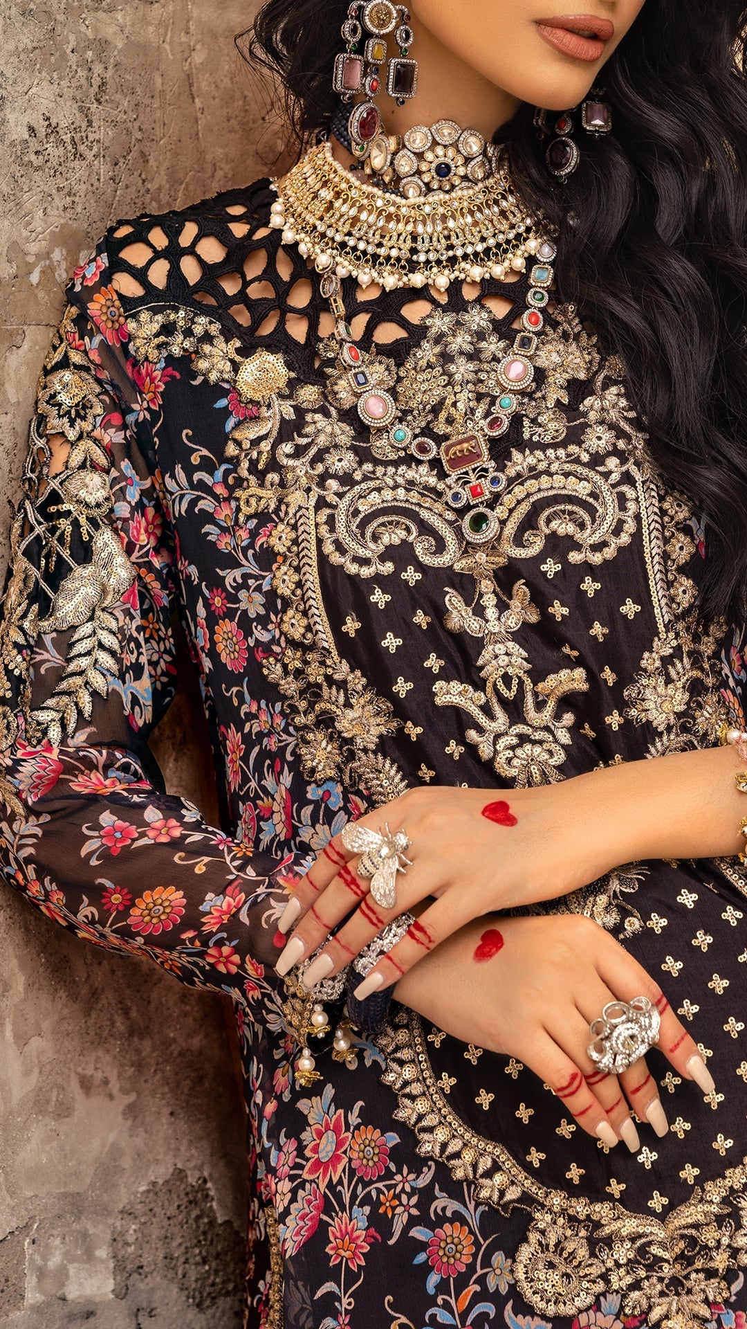 Charizma | Vasl Chiffon Collection | VSL25-09 - by - Libasekhas UK - Registered Vendor of : Charizma - 100% Original Designer Dresss