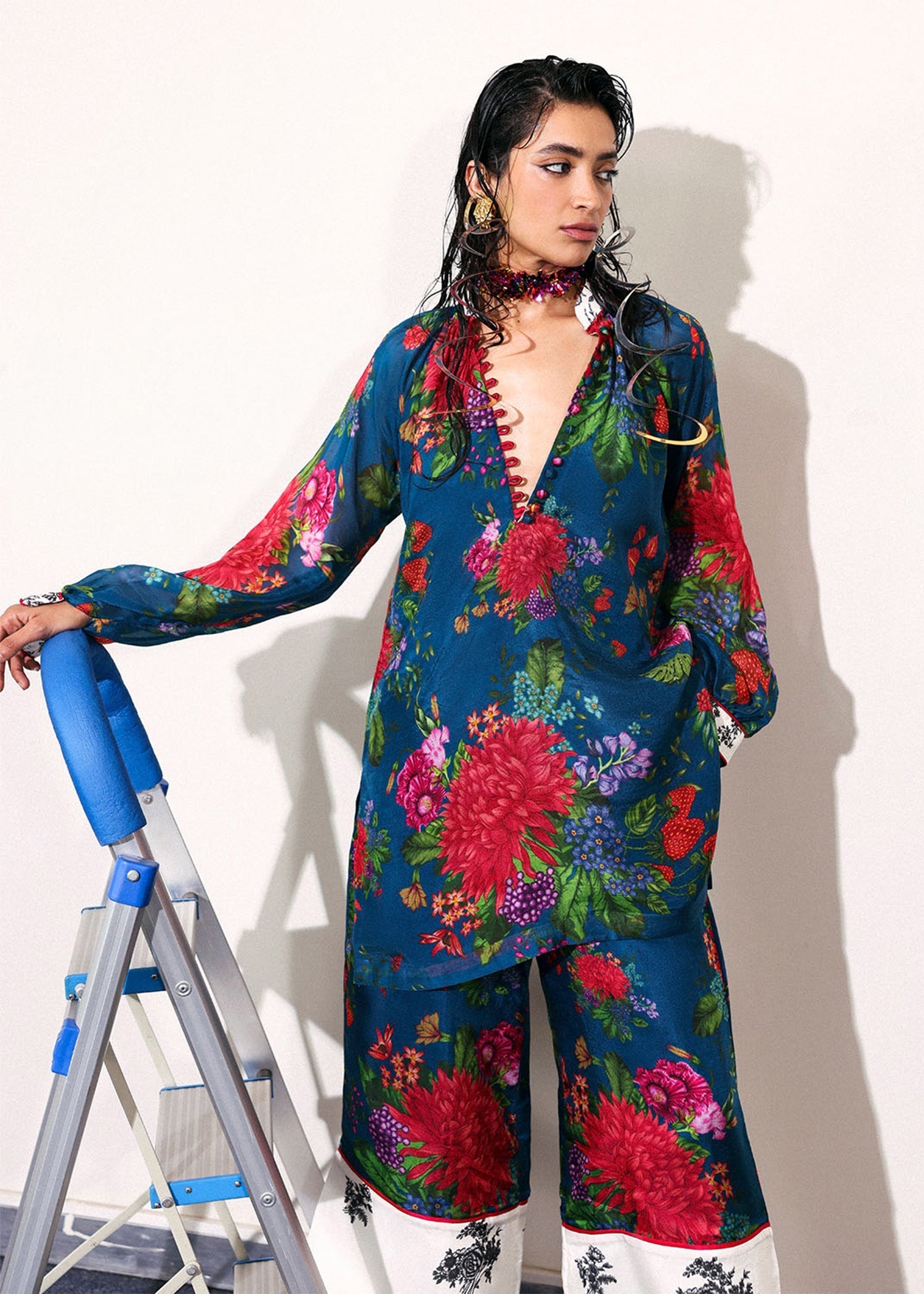 Hussain Rehar | Pay Day | Lapis - by Libasekhas UK - Registered Vendor of : Hussain Rehar - 100% Original Designer Dress