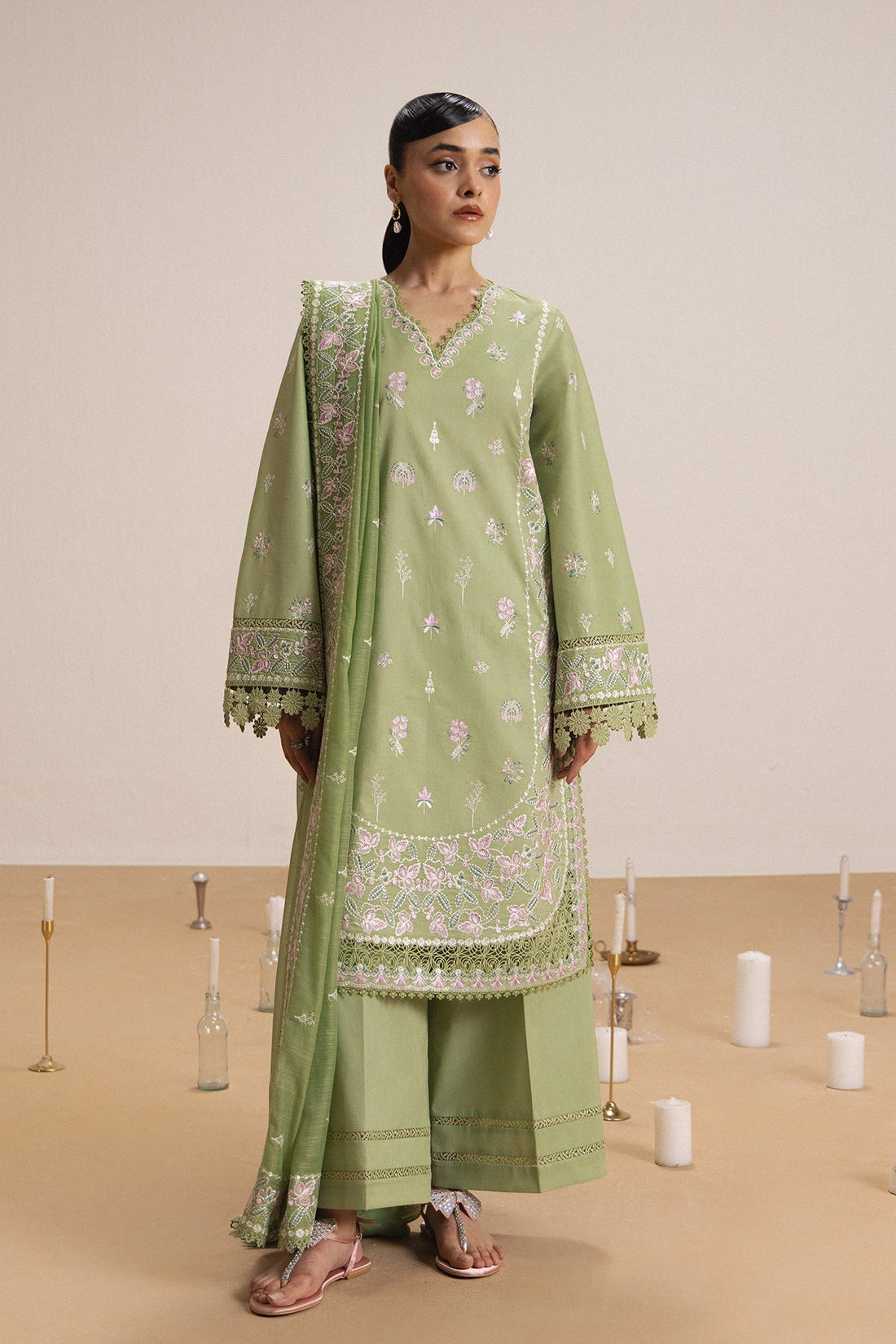 Afrozeh | Basic Pret 26 RTW | NACRE - by Libasekhas UK - Registered Vendor of : Afrozeh - 100% Original Designer Dress
