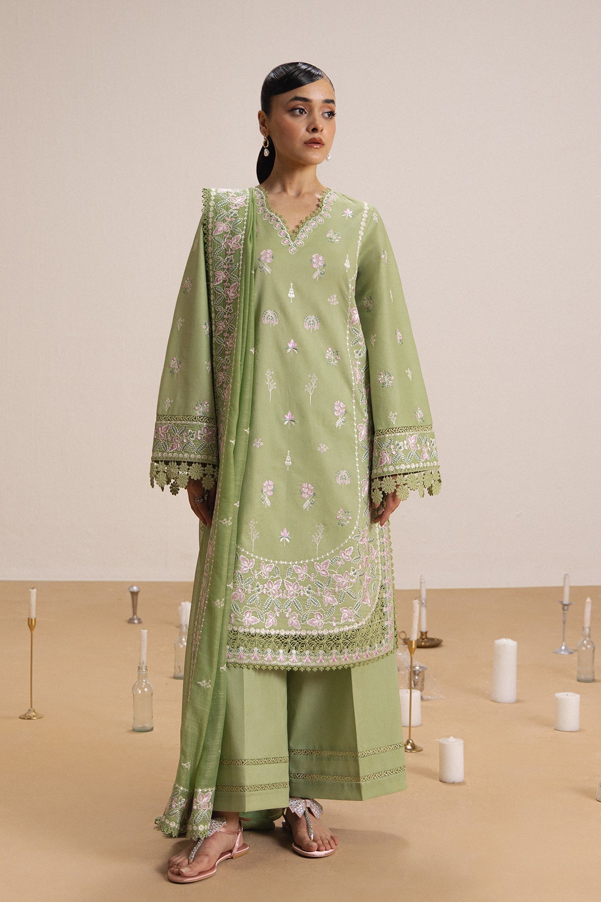 Afrozeh | Basic Pret 26 RTW | NACRE - by Libasekhas UK - Registered Vendor of : Afrozeh - 100% Original Designer Dress