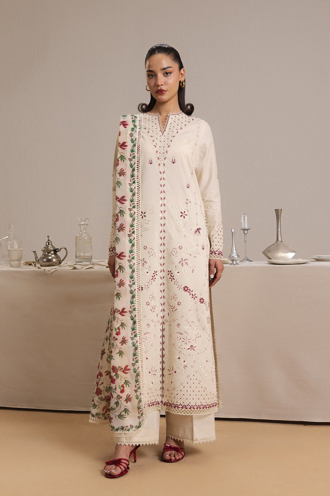 Afrozeh | Basic Pret 26 RTW |BLANCHE - by Libasekhas UK - Registered Vendor of : Afrozeh - 100% Original Designer Dress