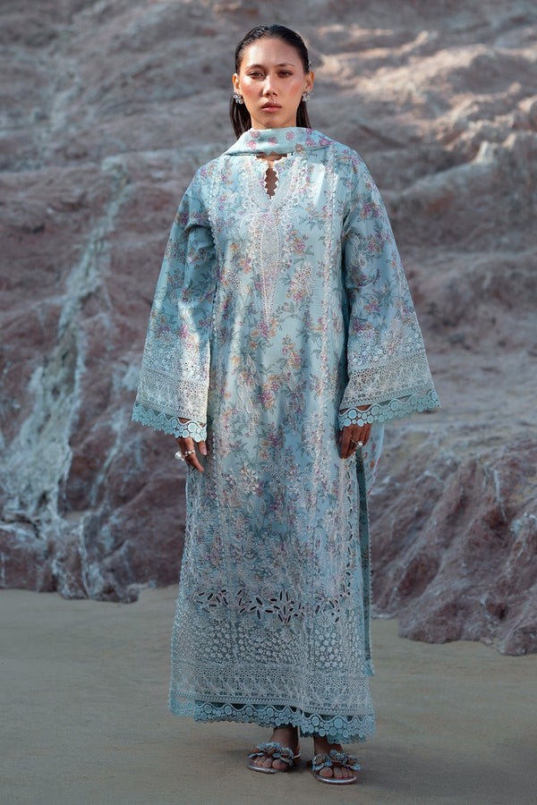 Afrozeh | Summer Together 25 | Aquamarine - by - Libasekhas UK - Registered Vendor of : Afrozeh - 100% Original Designer Dresss