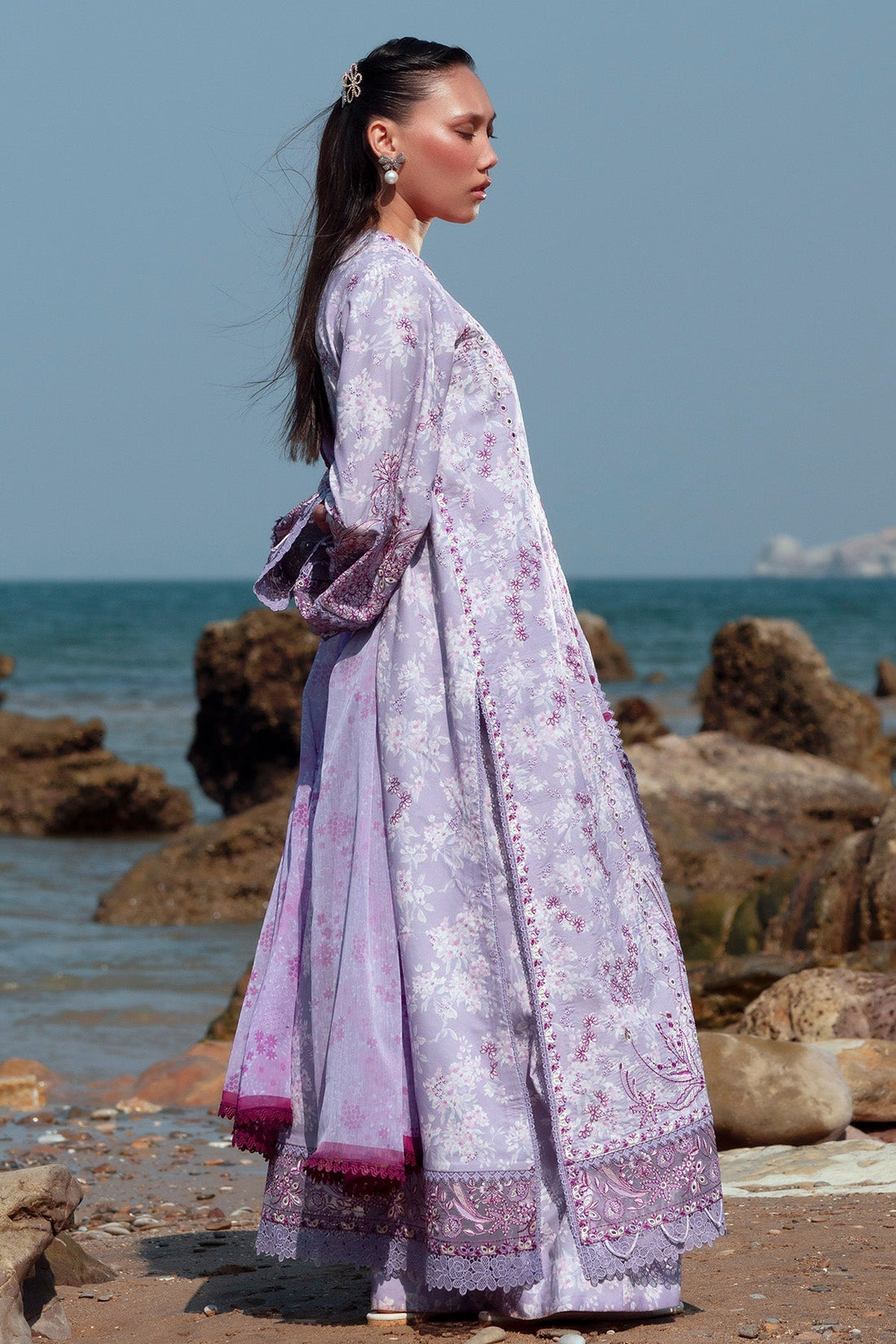 Afrozeh | Summer Together 25 | Amethyst - by - Libasekhas UK - Registered Vendor of : Afrozeh - 100% Original Designer Dresss