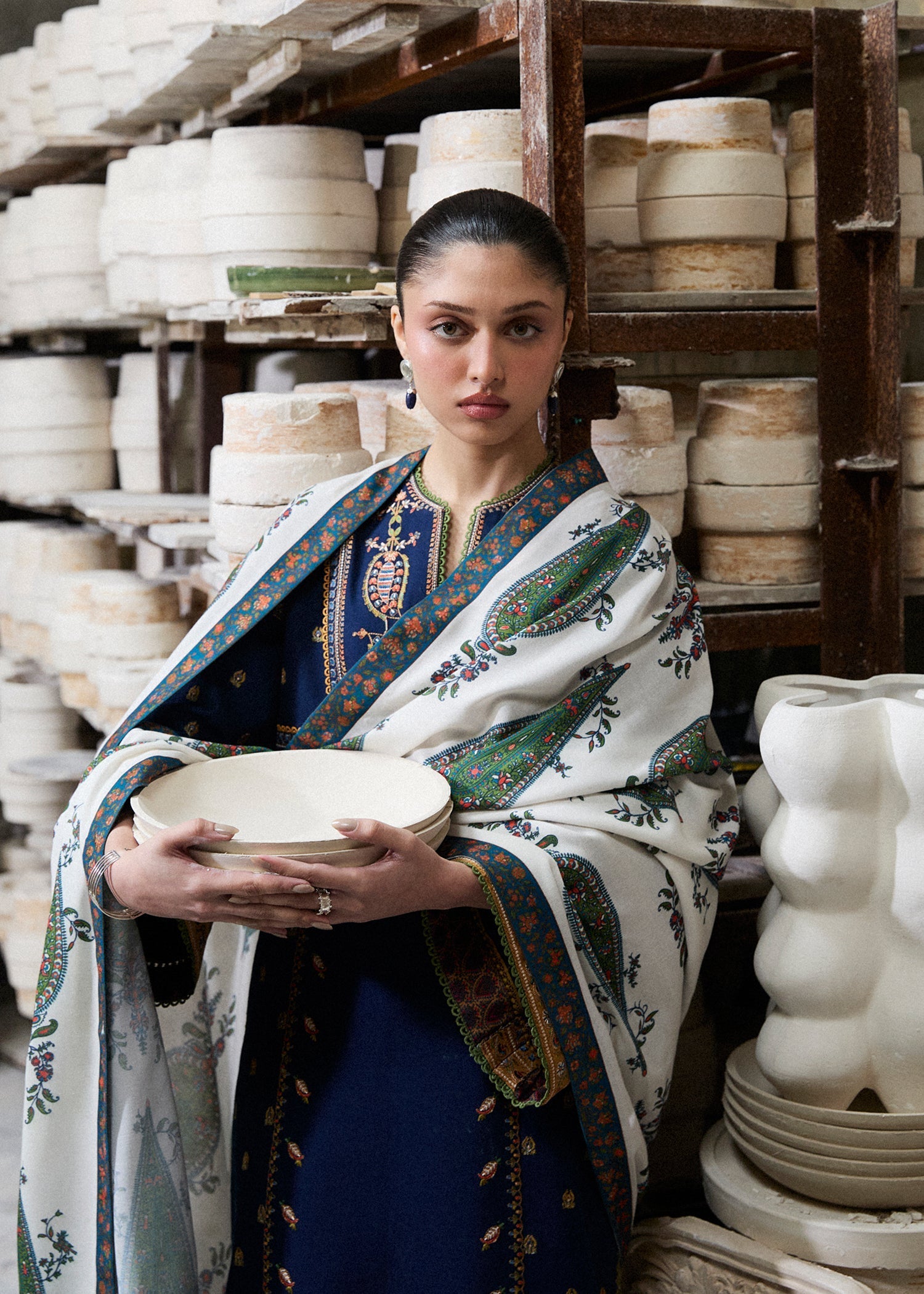 Hussain Rehar | Khaddar Pret 25 | AFSANAH - by Libasekhas UK - Registered Vendor of : Hussain Rehar - 100% Original Designer Dress