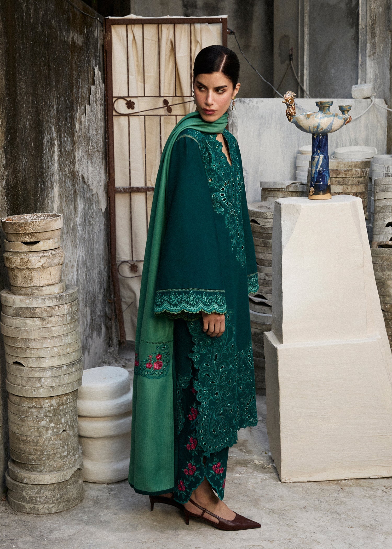 Hussain Rehar | Khaddar Pret 25 |JHEEL - by Libasekhas UK - Registered Vendor of : Hussain Rehar - 100% Original Designer Dress