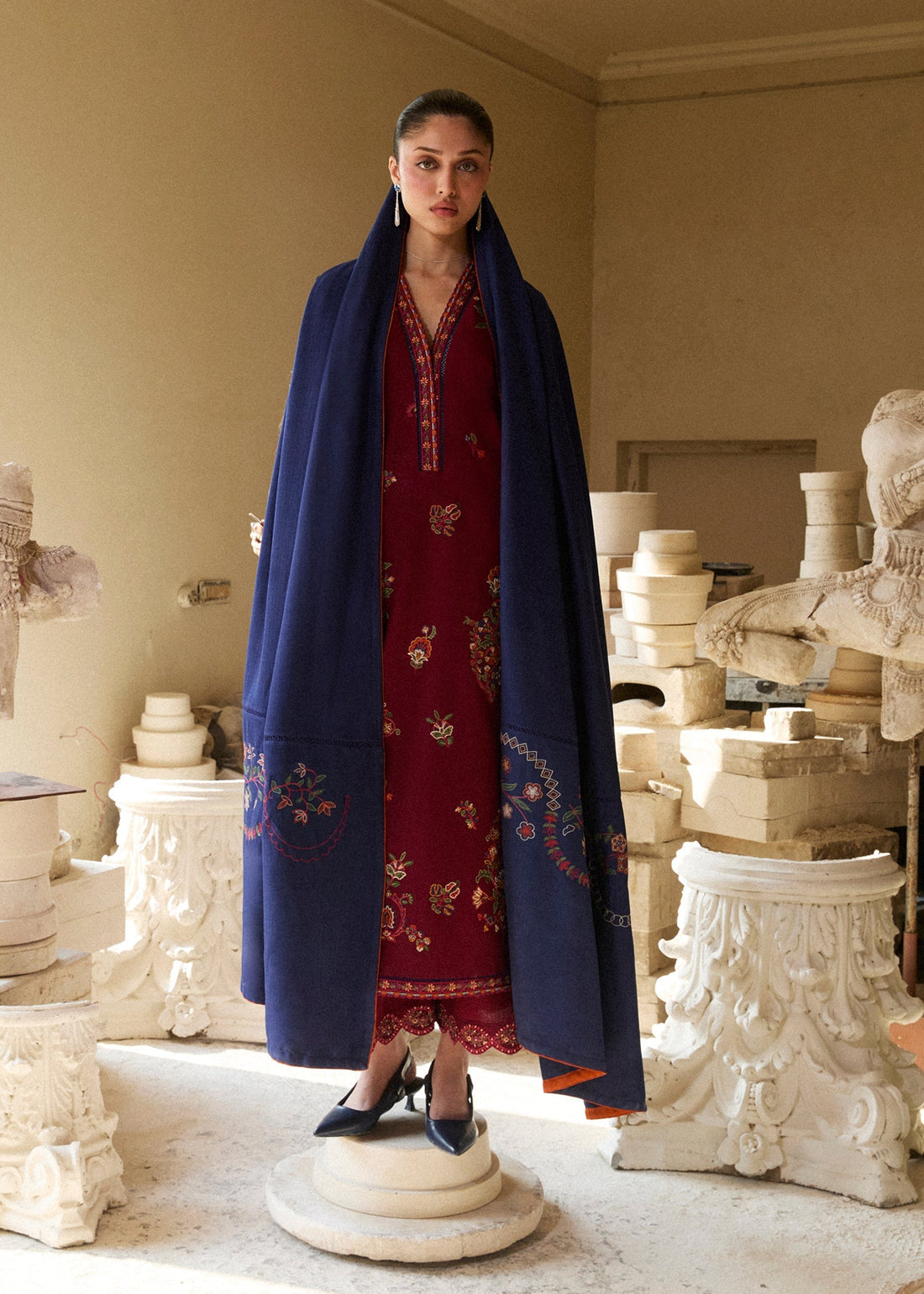 Hussain Rehar | Khaddar Pret 25 | GULNAR - by Libasekhas UK - Registered Vendor of : Hussain Rehar - 100% Original Designer Dress