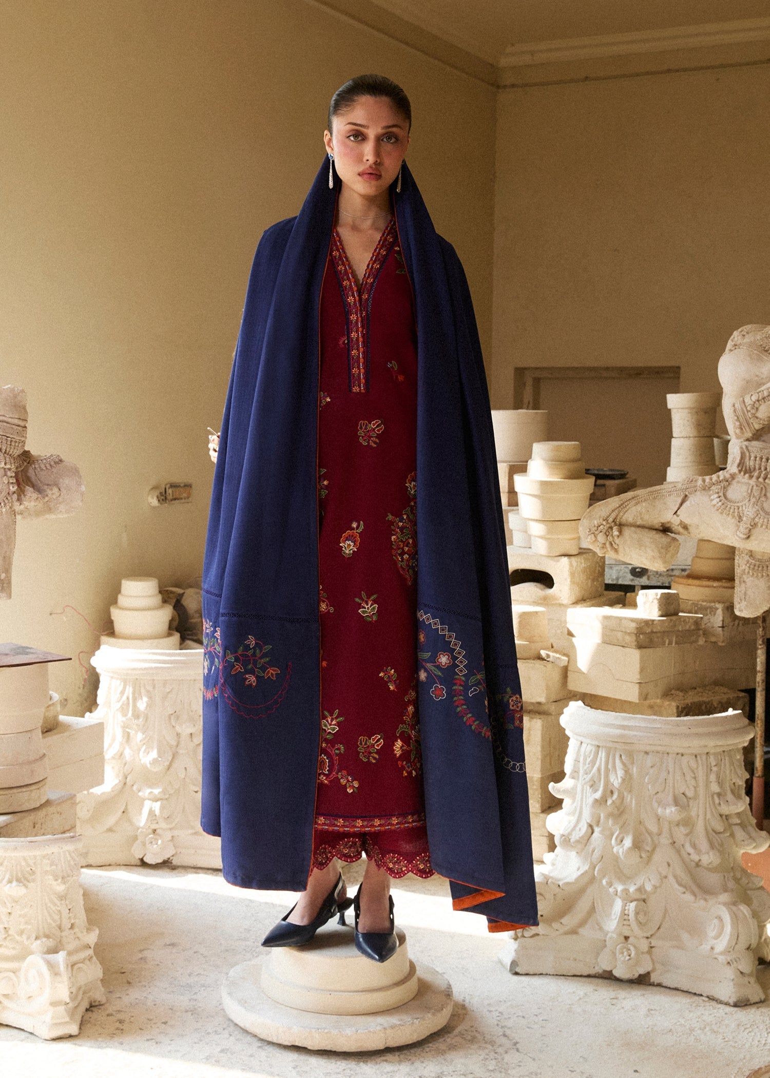 Hussain Rehar | Khaddar Pret 25 | GULNAR - by Libasekhas UK - Registered Vendor of : Hussain Rehar - 100% Original Designer Dress