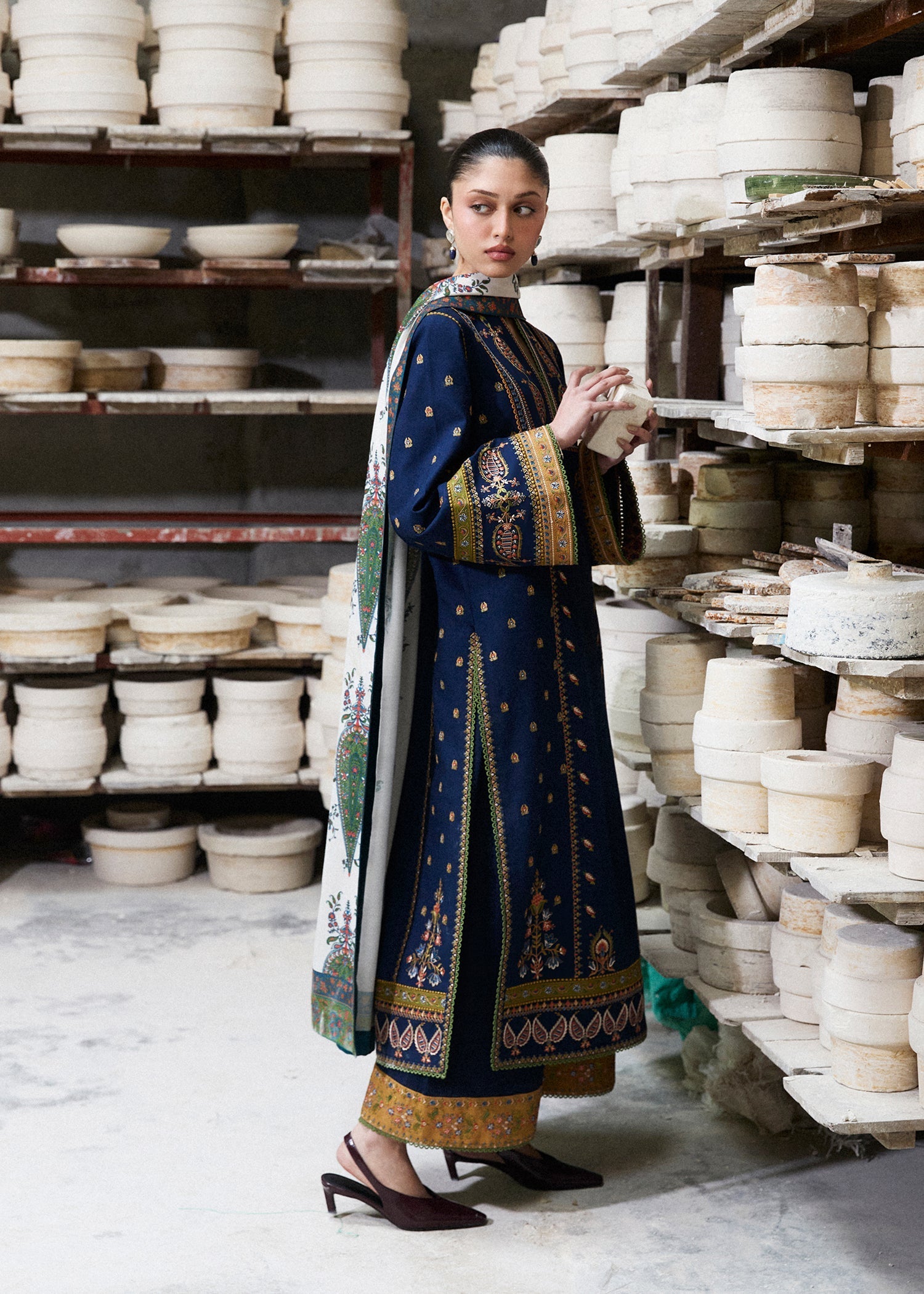 Hussain Rehar | Khaddar Pret 25 | AFSANAH - by Libasekhas UK - Registered Vendor of : Hussain Rehar - 100% Original Designer Dress