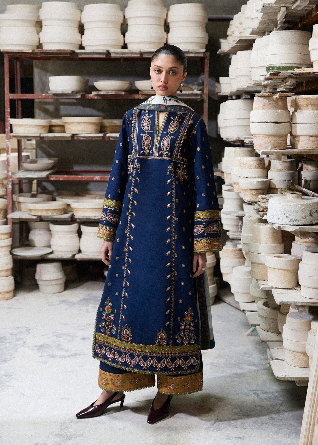 Hussain Rehar | Khaddar Pret 25 | AFSANAH - by Libasekhas UK - Registered Vendor of : Hussain Rehar - 100% Original Designer Dress