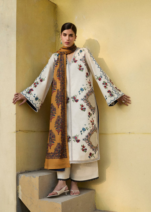 Hussain Rehar | Khaddar Pret 25 | LAYLA - by Libasekhas UK - Registered Vendor of : Hussain Rehar - 100% Original Designer Dress