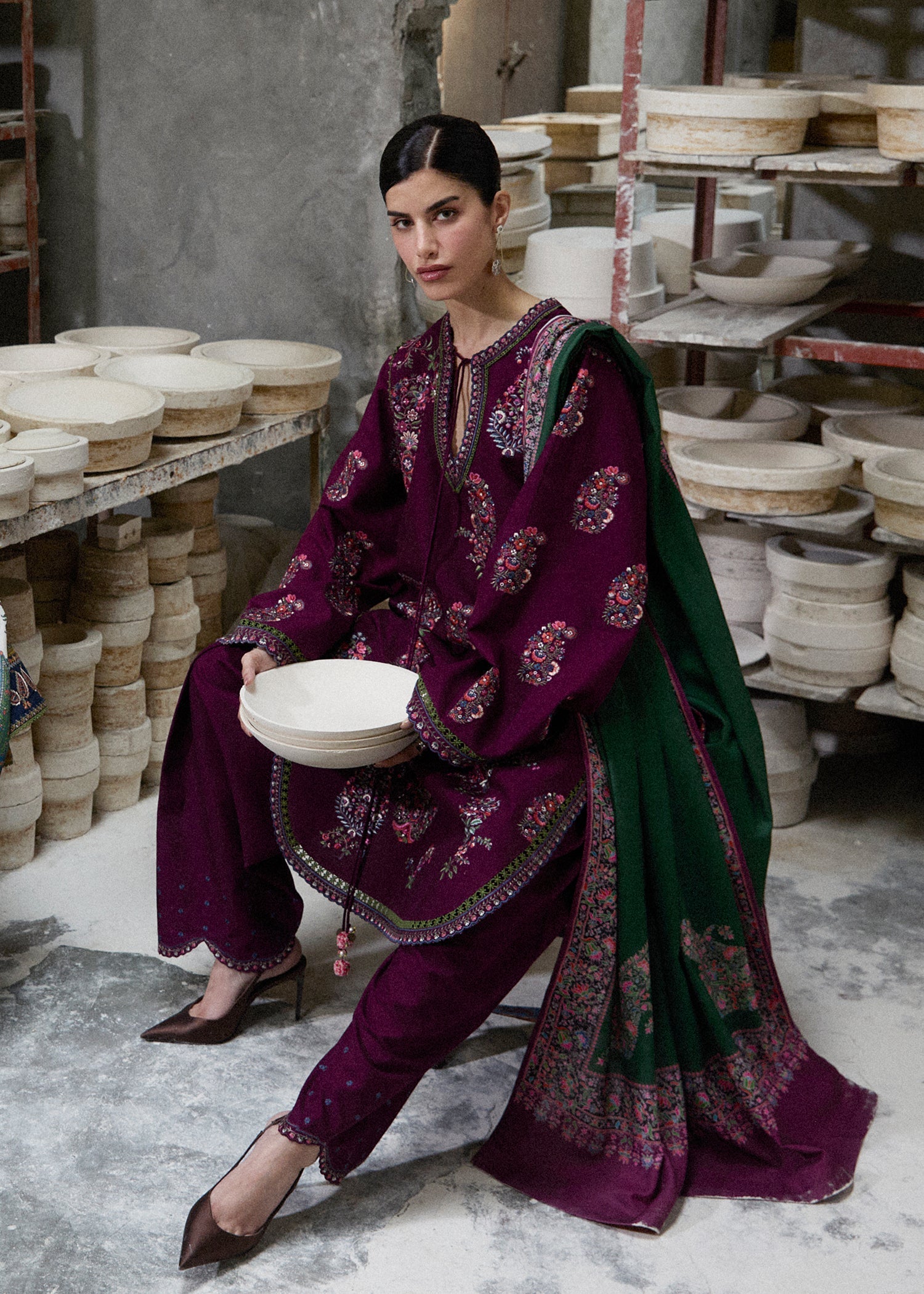 Hussain Rehar | Khaddar Pret 25 |NASHIMAN - by Libasekhas UK - Registered Vendor of : Hussain Rehar - 100% Original Designer Dress