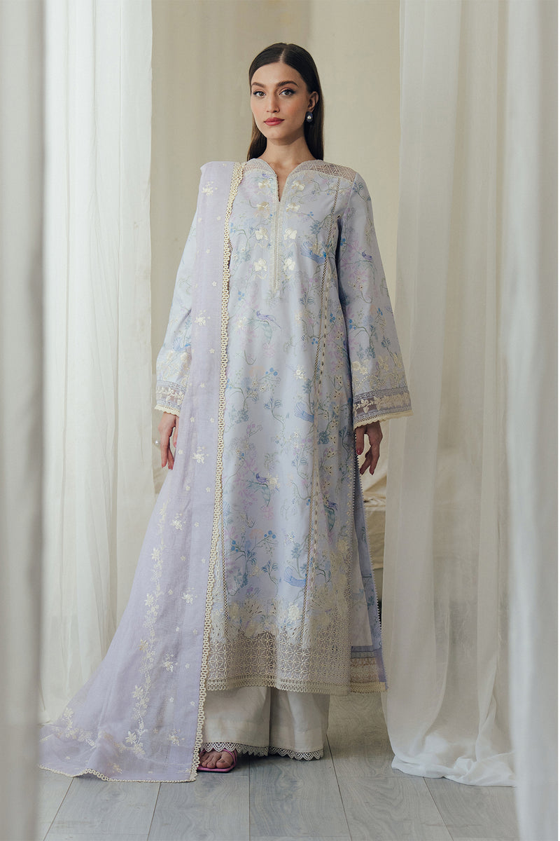 Afrozeh | Day Break 26 | DoveMist - by Libasekhas UK - Registered Vendor of : Afrozeh - 100% Original Designer Dress