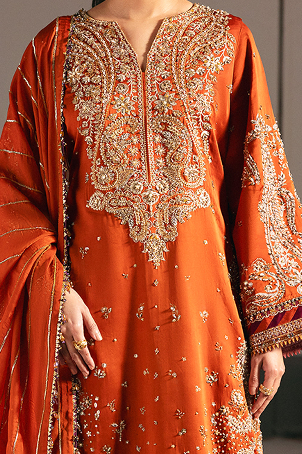 Afrozeh | Silk Muse 26 | Vellum - by Libasekhas UK - Registered Vendor of : Afrozeh - 100% Original Designer Dress