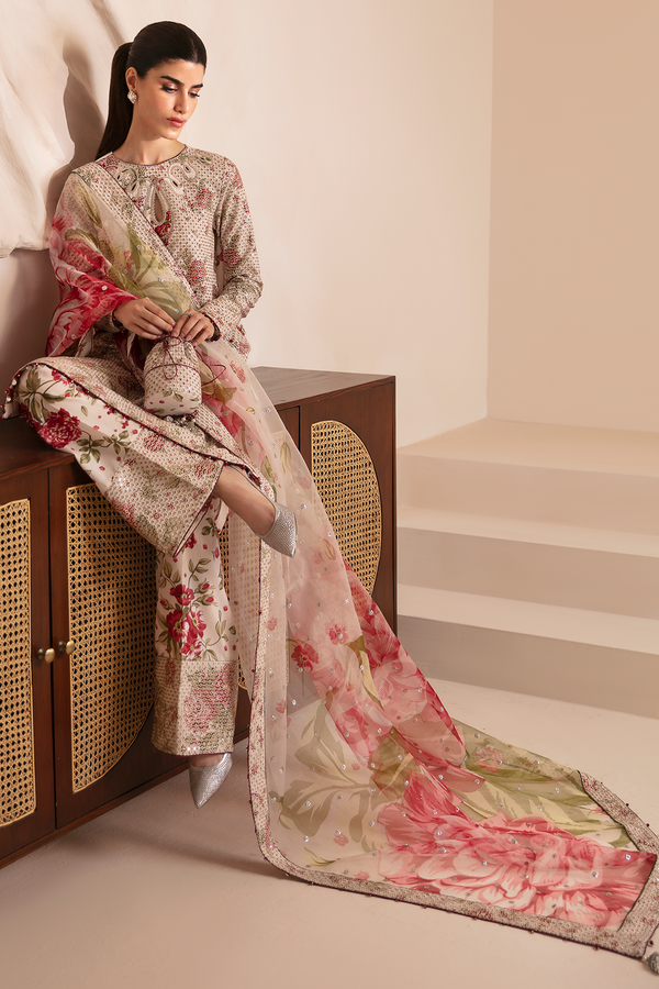 Jazmin | Formals Collection | Raw Silk UR-7034 - by - Libasekhas UK - Registered Vendor of : Jazmin - 100% Original Designer Dresss