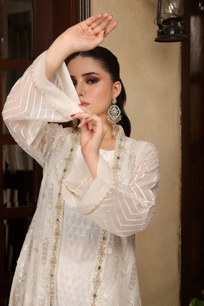 Panache | Pret | White Grace - by - Libasekhas UK - Registered Vendor of : Panache By Mona - 100% Original Designer Dresss