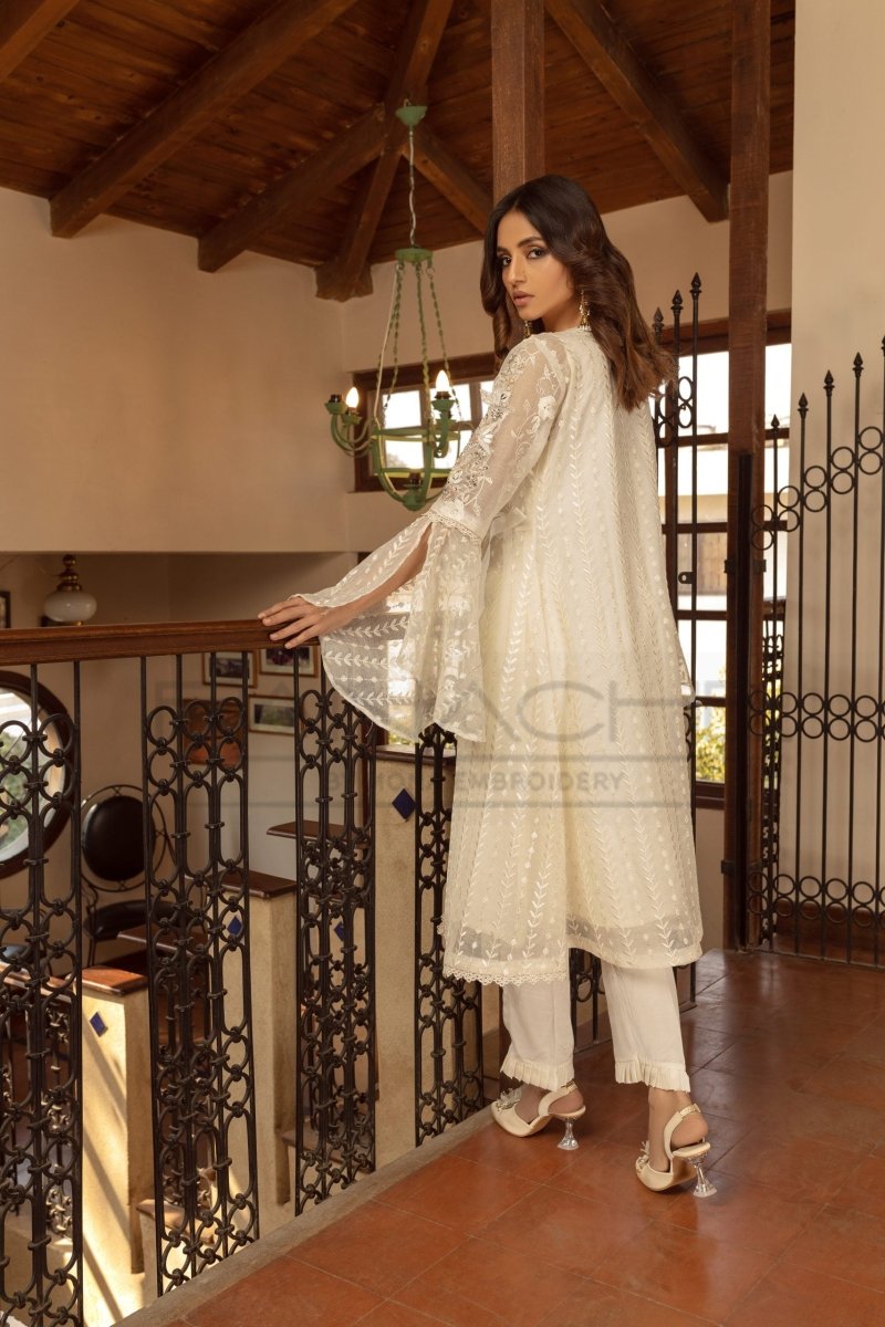 Panache | Pret | White Mystique - by - Libasekhas UK - Registered Vendor of : Panache By Mona - 100% Original Designer Dresss