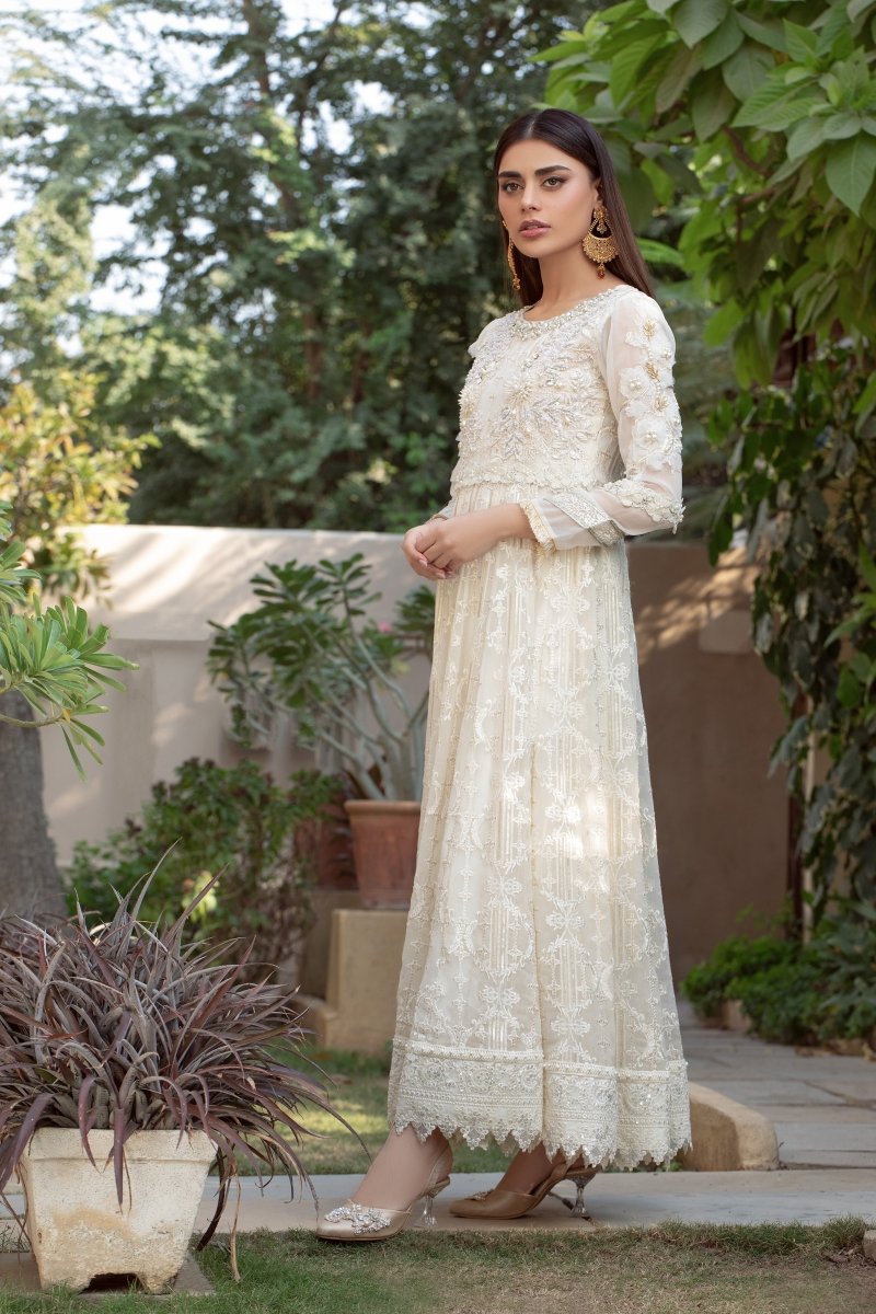 Panache | Pret | White Sparkle - by - Libasekhas UK - Registered Vendor of : Panache By Mona - 100% Original Designer Dresss