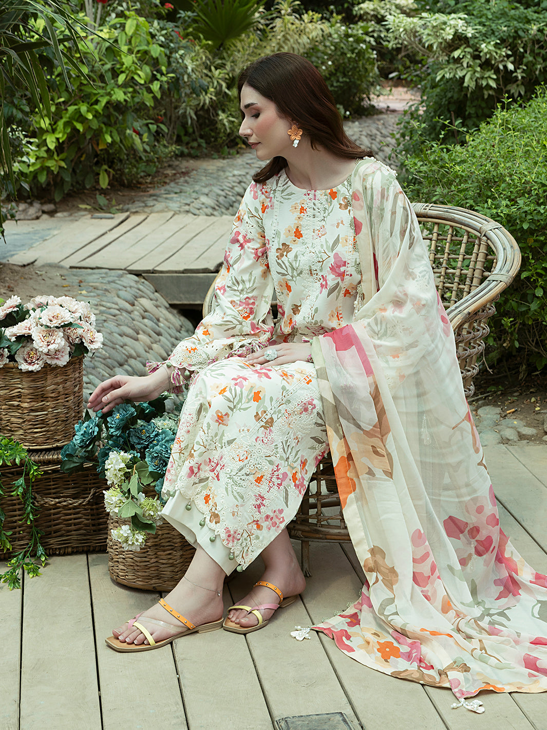 Izel | Oh Spring Lawn 25 | WISTERIA - by - Libasekhas UK - Registered Vendor of : Izel - 100% Original Designer Dresss