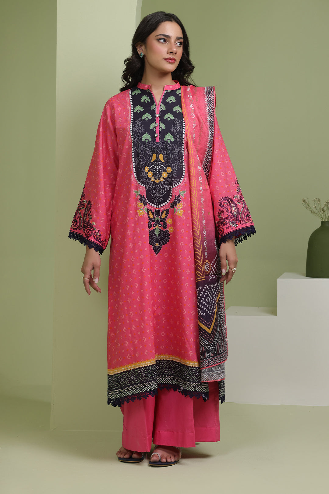 Zellbury | Unstitched 2 Piece Lawn | Embroidered Shirt Dupatta - 1171 - by - Libasekhas UK - Registered Vendor of : Zellbury Women - 100% Original Designer Dresss