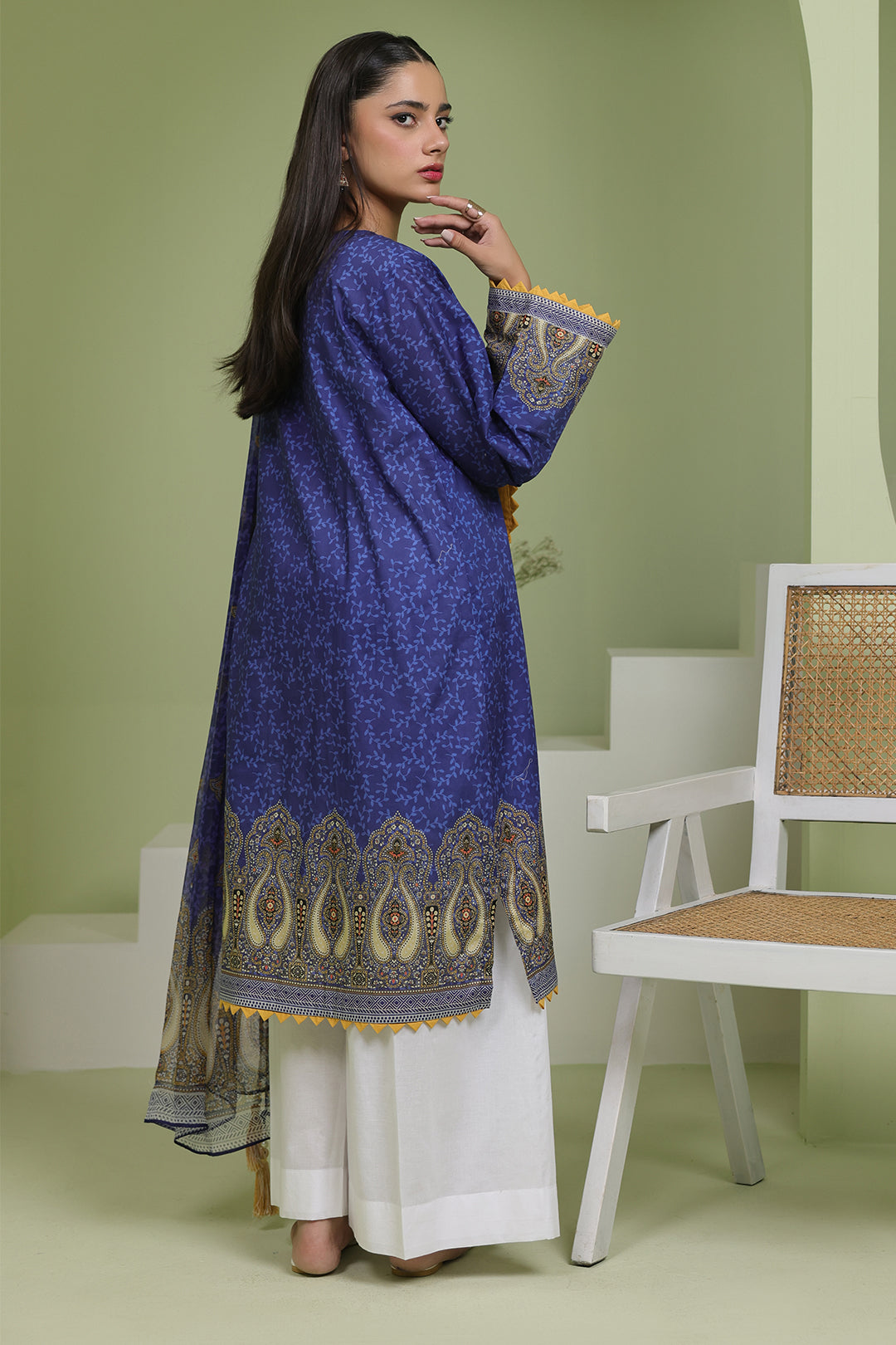 Zellbury | Unstitched 2 Piece Lawn | Embroidered Shirt Dupatta - 1688 - by - Libasekhas UK - Registered Vendor of : Zellbury Women - 100% Original Designer Dresss