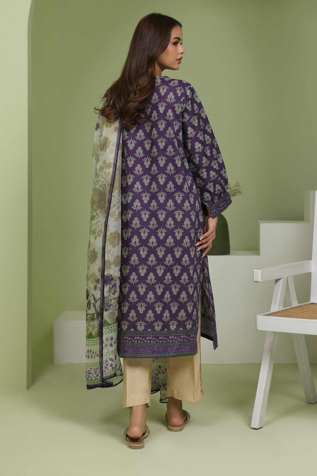 Zellbury | Unstitched 2 Piece Lawn | Embroidered Shirt Dupatta - 1695 - by - Libasekhas UK - Registered Vendor of : Zellbury Women - 100% Original Designer Dresss