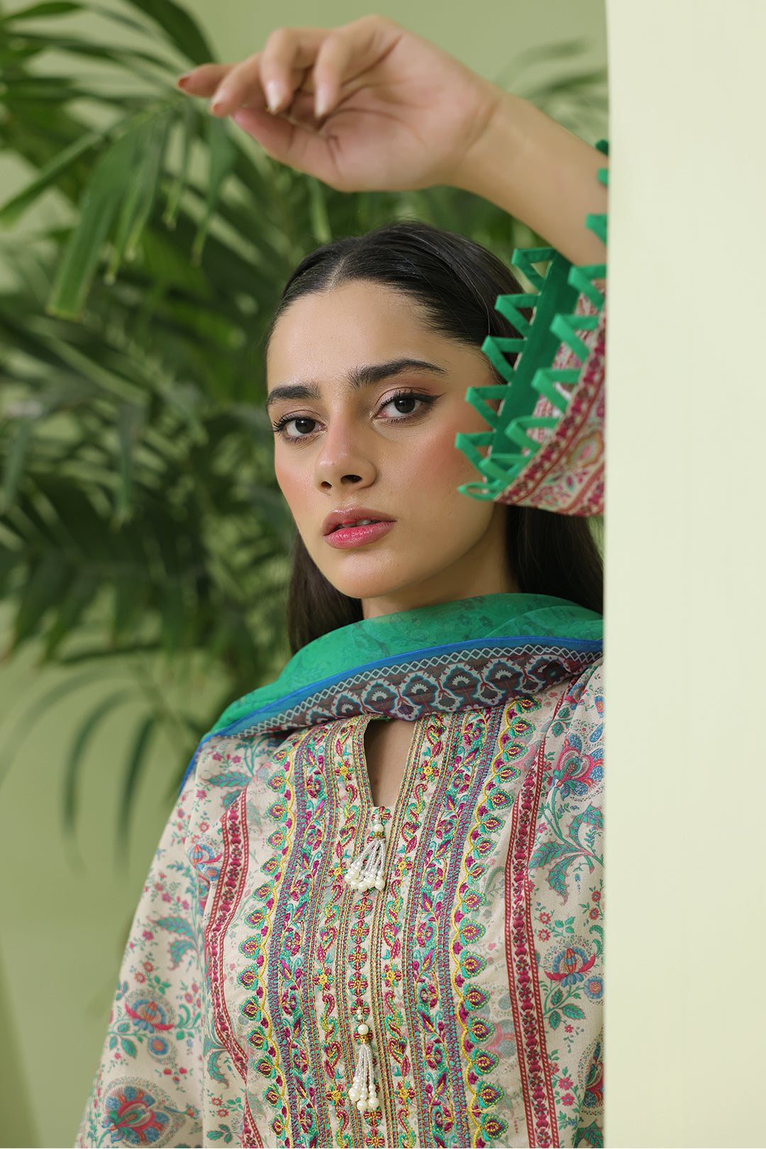 Zellbury | Unstitched 2 Piece Lawn | Embroidered Shirt Dupatta - 1714 - by - Libasekhas UK - Registered Vendor of : Zellbury Women - 100% Original Designer Dresss