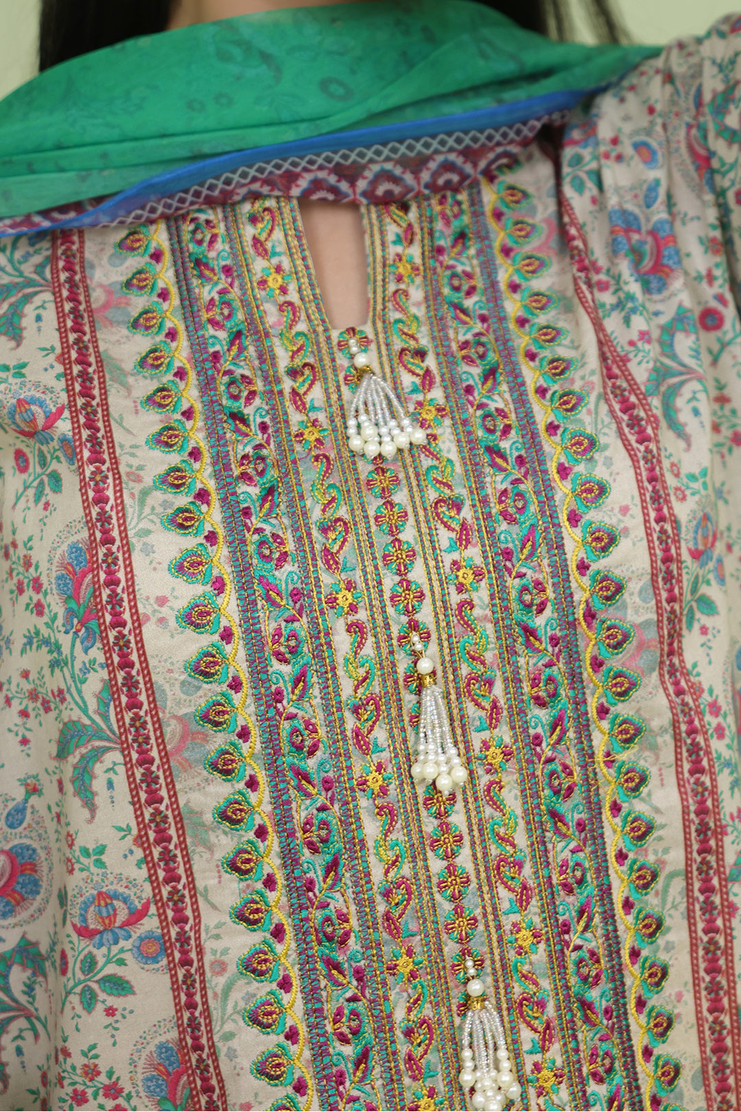 Zellbury | Unstitched 2 Piece Lawn | Embroidered Shirt Dupatta - 1714 - by - Libasekhas UK - Registered Vendor of : Zellbury Women - 100% Original Designer Dresss