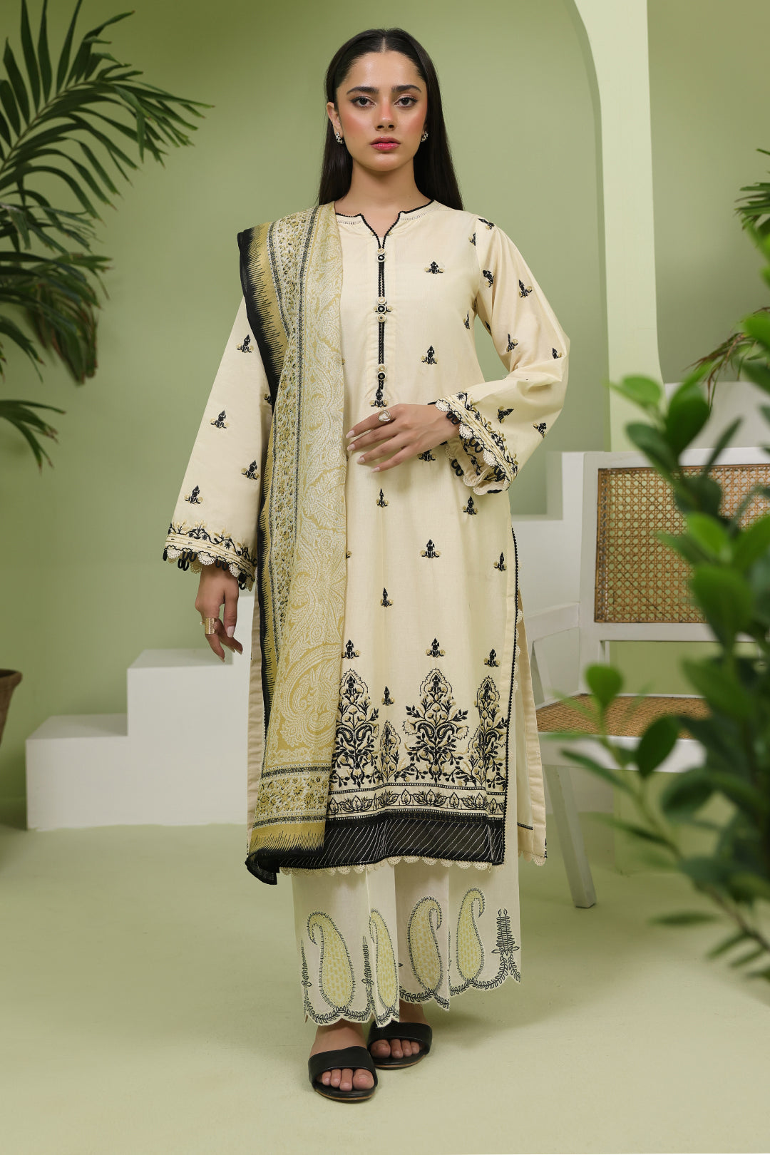 Zellbury | Unstitched 3 Piece Lawn | Embroidered Shirt Shalwar Dupatta - 1369 - by - Libasekhas UK - Registered Vendor of : Zellbury Women - 100% Original Designer Dresss