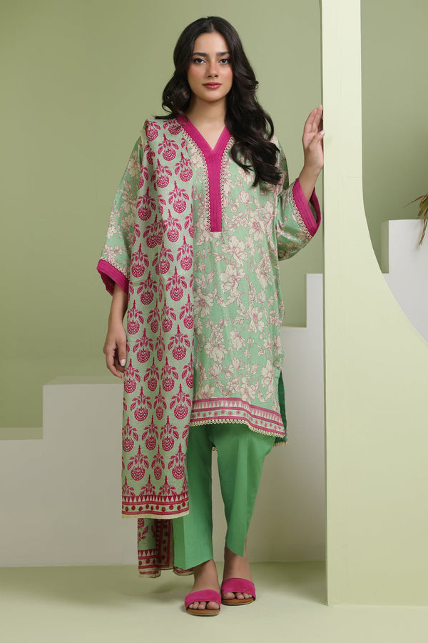 Zellbury | Unstitched 3 Piece Lawn | Shirt Shalwar Dupatta - 1502 - by - Libasekhas UK - Registered Vendor of : Zellbury Women - 100% Original Designer Dresss