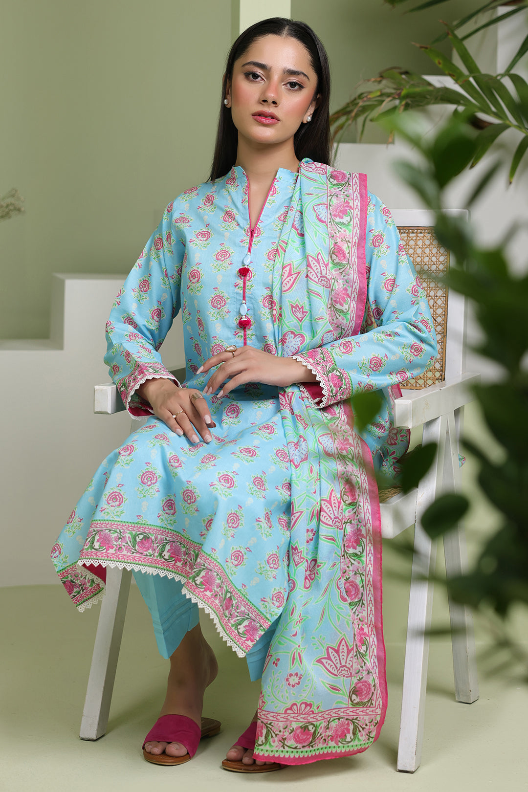 Zellbury | Unstitched 3 Piece Lawn | Shirt Shalwar Dupatta - 1571 - by - Libasekhas UK - Registered Vendor of : Zellbury Women - 100% Original Designer Dresss