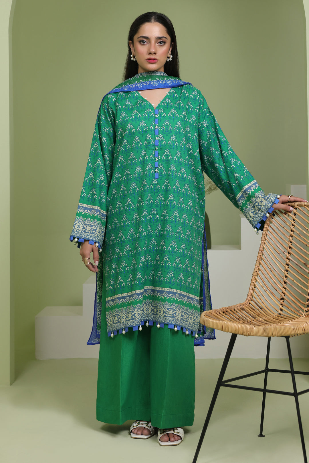 Zellbury | Unstitched 3 Piece Lawn | Shirt Shalwar Dupatta - 1697 - by - Libasekhas UK - Registered Vendor of : Zellbury Women - 100% Original Designer Dresss