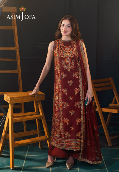 Asim Jofa | Lumiere Formals | AJLFC-05 EMBROIDERED SLUB LAWN - by Libasekhas UK - Registered Vendor of : Asim Jofa - 100% Original Designer Dress