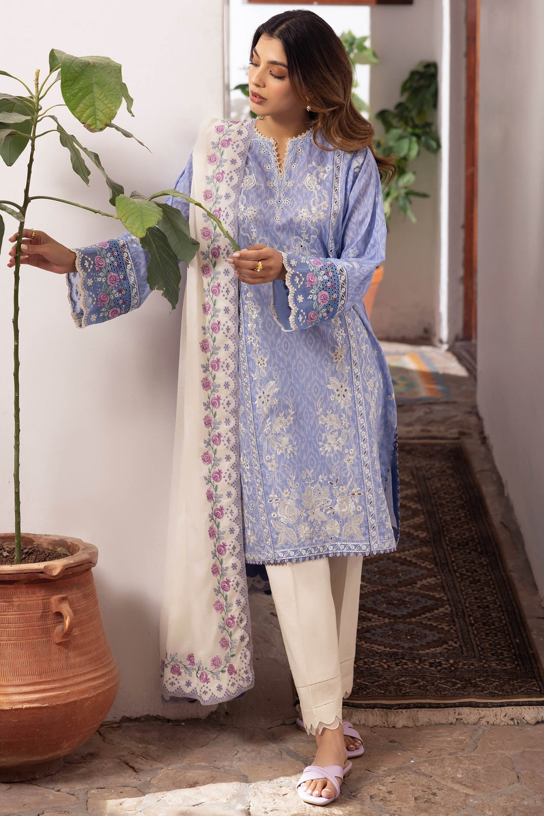 Zaha | Lawn 24 | NARINA (ZL24-15 B) - by - Libasekhas UK - Registered Vendor of : Zaha - 100% Original Designer Dresss