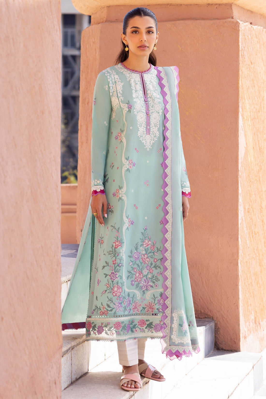 Zaha | Lawn 24 | LARMINA (ZL24-02 A) - by - Libasekhas UK - Registered Vendor of : Zaha - 100% Original Designer Dresss