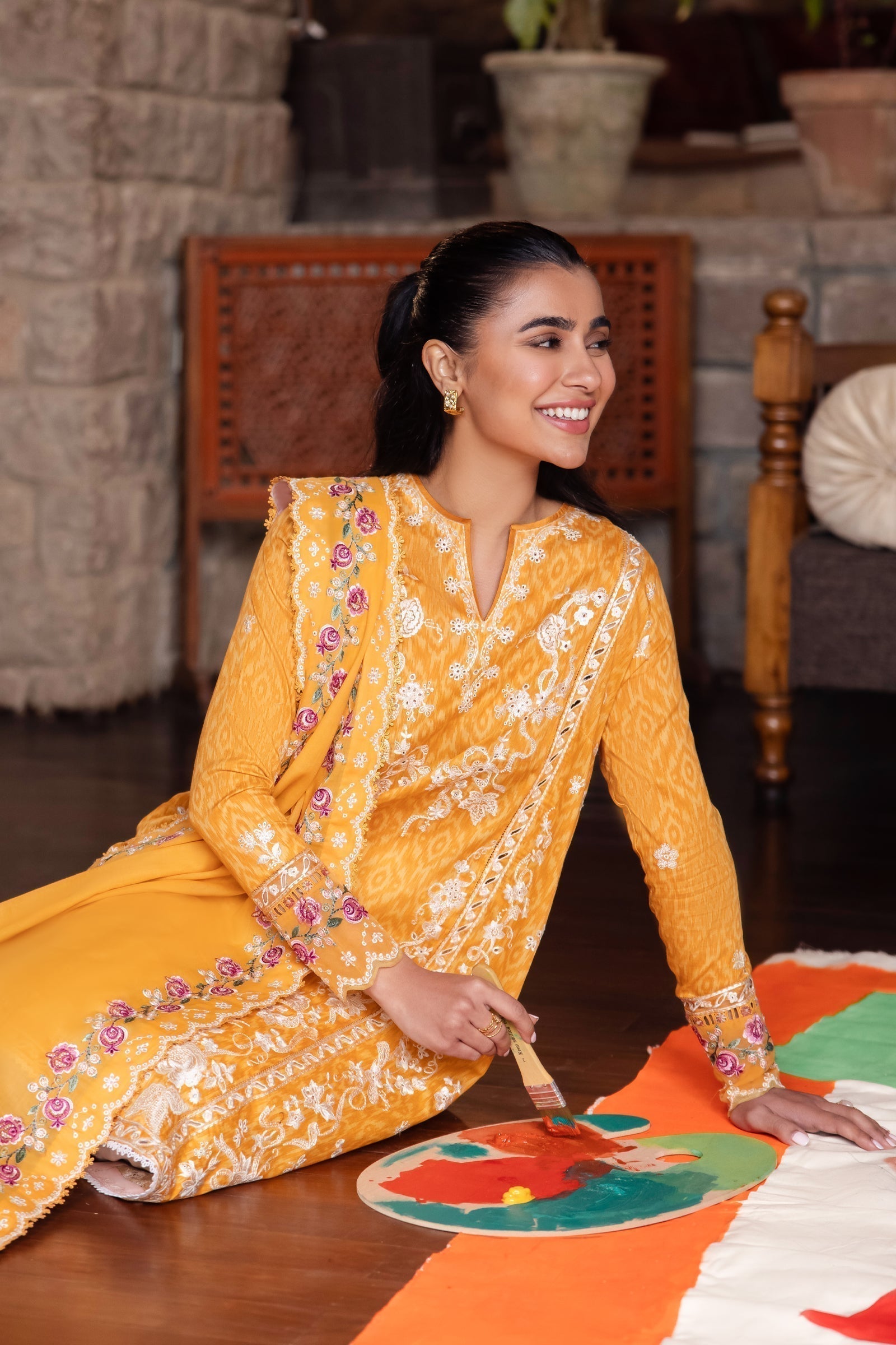 Zaha | Lawn 24 | NARINA (ZL24-15 A) - by - Libasekhas UK - Registered Vendor of : Zaha - 100% Original Designer Dresss