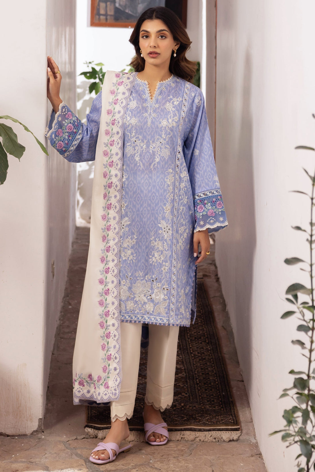 Zaha | Lawn 24 | NARINA (ZL24-15 B) - by - Libasekhas UK - Registered Vendor of : Zaha - 100% Original Designer Dresss