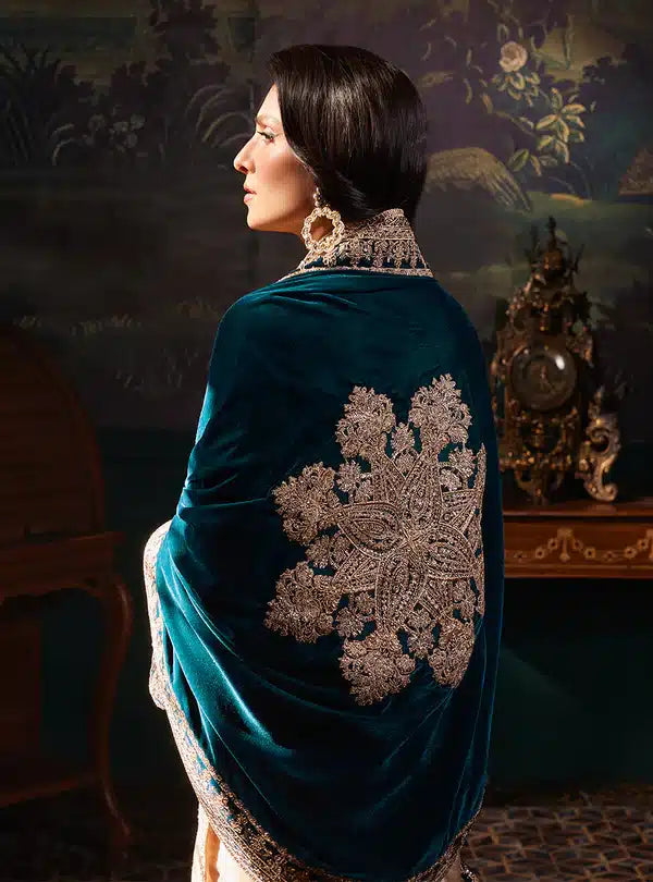 Zainab Chottani | Luxury Velvet Collection 23 | Amber - by - Libasekhas UK - Registered Vendor of : Zainab Chottani - 100% Original Designer Dresss