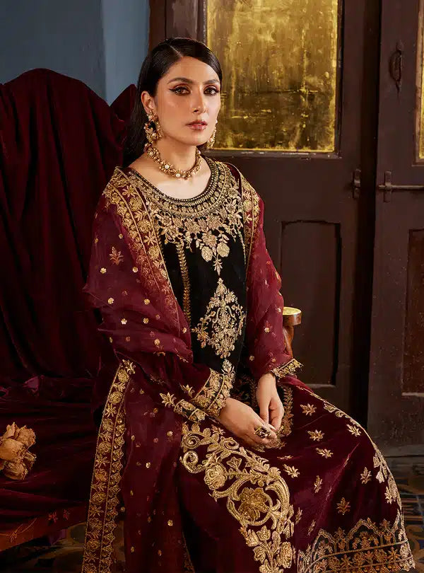 Zainab Chottani | Luxury Velvet Collection 23 | Ziba - by - Libasekhas UK - Registered Vendor of : Zainab Chottani - 100% Original Designer Dresss