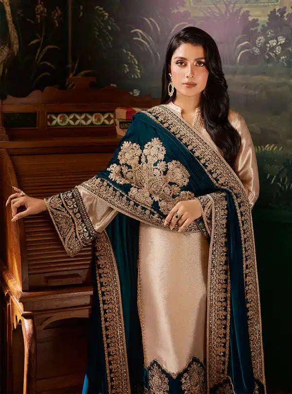 Zainab Chottani | Luxury Velvet Collection 23 | Amber - by - Libasekhas UK - Registered Vendor of : Zainab Chottani - 100% Original Designer Dresss