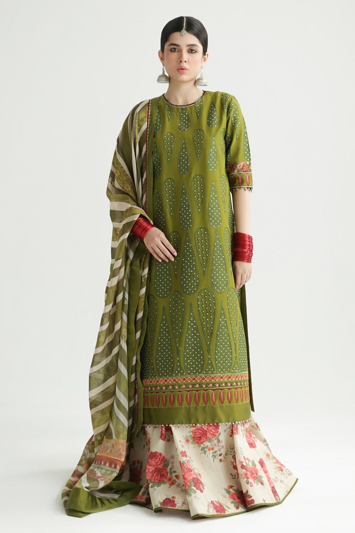 Zara Shahjahan | Luxury Lawn 24 | AAINA-8B - by - Libasekhas UK - Registered Vendor of : Zara Sahjahan - 100% Original Designer Dresss