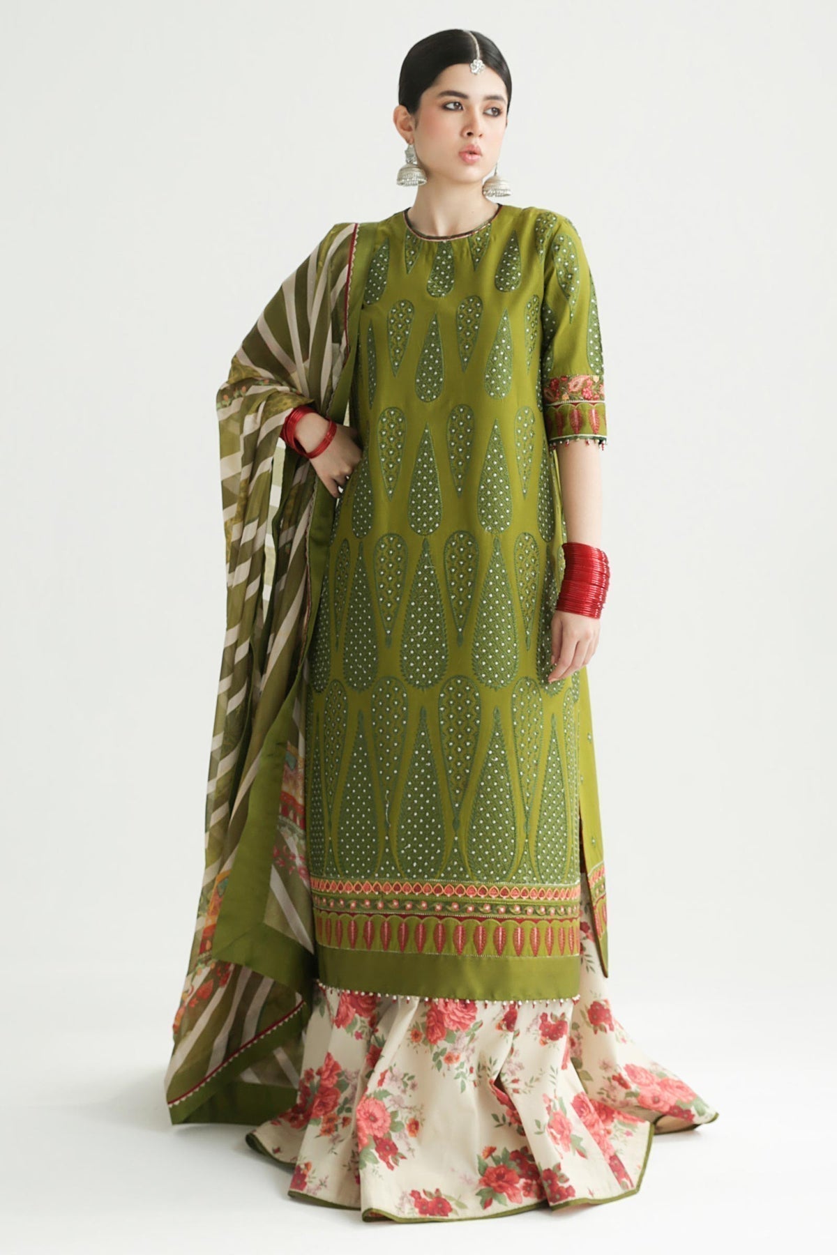 Zara Shahjahan | Luxury Lawn 24 | AAINA-8B - by - Libasekhas UK - Registered Vendor of : Zara Sahjahan - 100% Original Designer Dresss