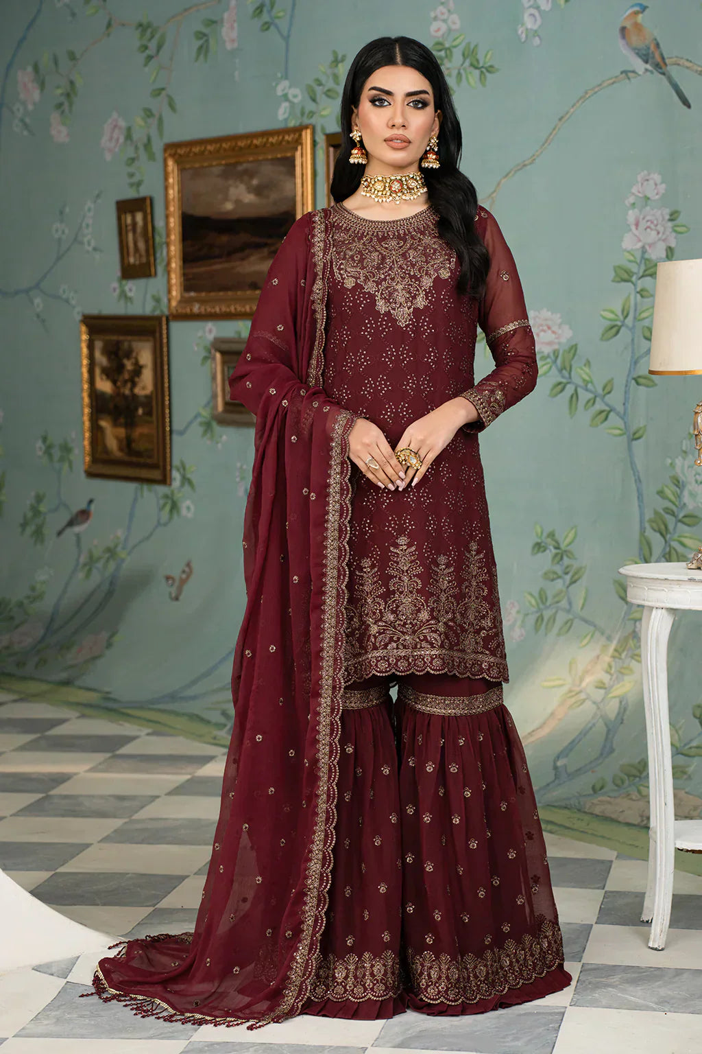 Zarif | Afsanah Formal Edit 24 | ZAF 12 RESHAM - by - Libasekhas UK - Registered Vendor of : Zarif - 100% Original Designer Dresss